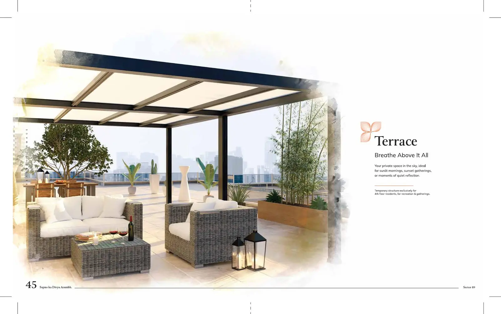 Private Terrace at Kashi Grand Premium Floors