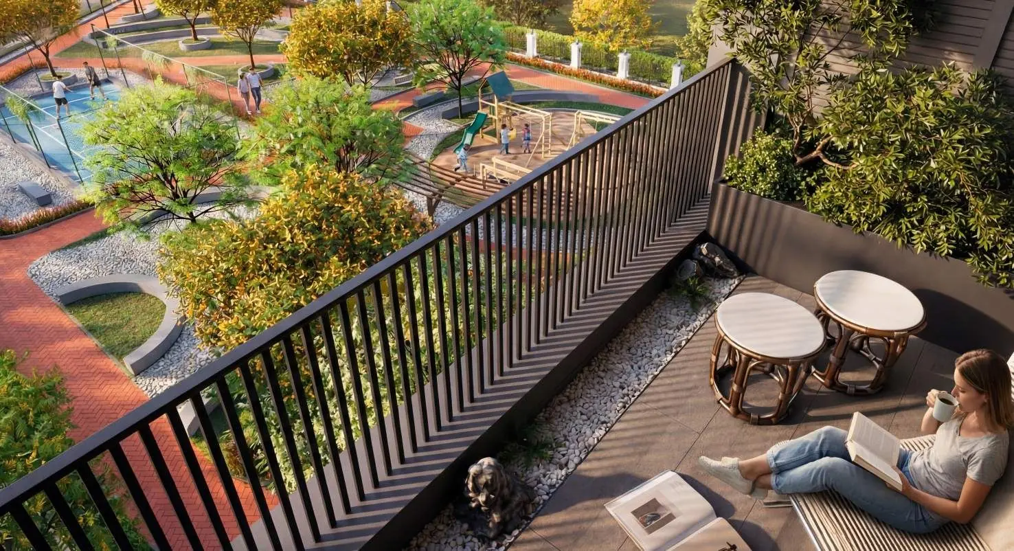 Balconies Facing Greens at LID Nivasa